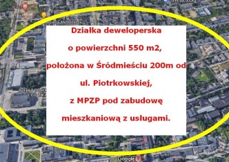 działka na sprzedaż - Łódź, Śródmieście