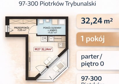 mieszkanie na sprzedaż - Piotrków Trybunalski